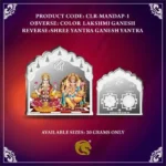 Color Lakshmi Ganesh Mandap Silver Coin