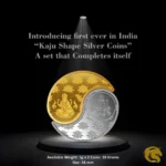 Lakshmi Ganesh Kaju Shape Coins Gold Silver Polish
