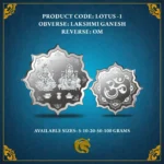 Lakshmi Ganesh Lotus Silver Coin