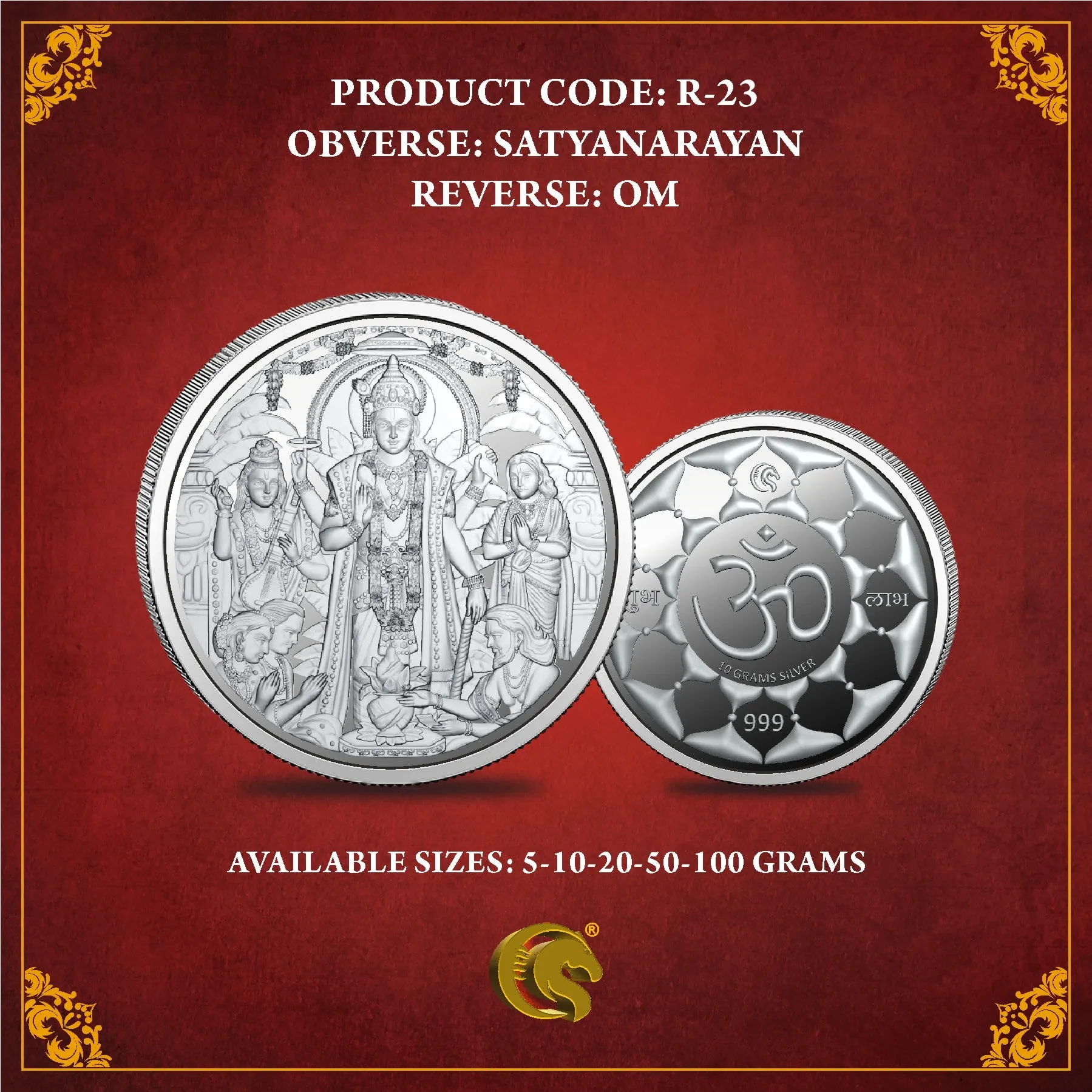 Satyanarayana Silver Coin-min Satyanarayana Silver Coin - Image 1